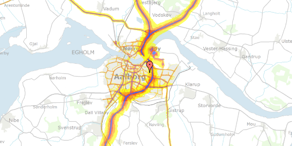 Trafikstøjkort på Liselund 35, 9000 Aalborg