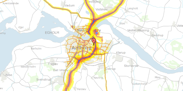 Trafikstøjkort på Liselund 37, 9000 Aalborg