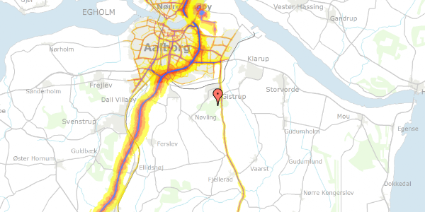 Trafikstøjkort på Mannadalen 83, 9260 Gistrup