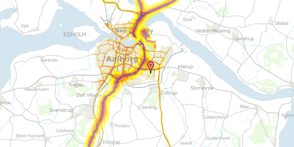 Trafikstøjkort på Myrdalstræde 267, 1. , 9220 Aalborg Øst