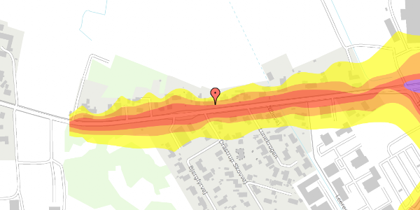 Trafikstøjkort på Nibevej 108, 9200 Aalborg SV