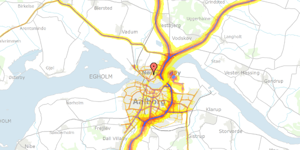 Trafikstøjkort på Nordre Skansevej 6, 9400 Nørresundby