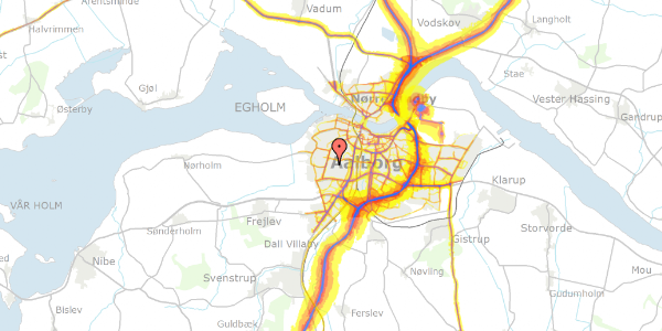 Trafikstøjkort på Nordtoft 14, 9000 Aalborg