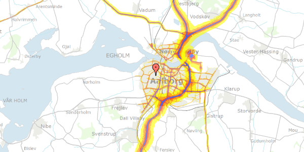 Trafikstøjkort på Obels Have 28, 9000 Aalborg