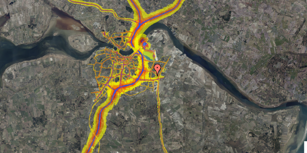 Trafikstøjkort på Oddesundvej 94, 9220 Aalborg Øst