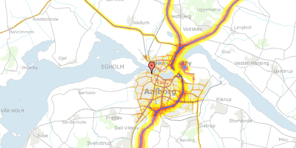 Trafikstøjkort på Otte Ruds Gade 17, 3. th, 9000 Aalborg