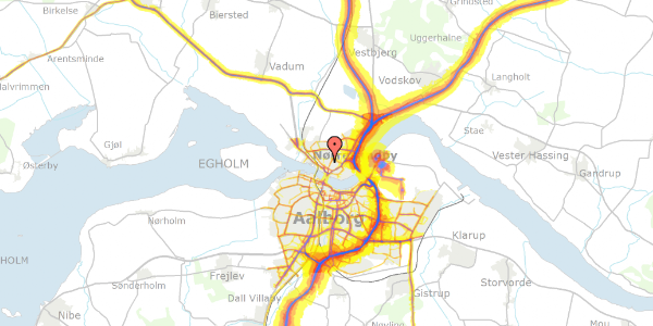 Trafikstøjkort på Peder P. Hedegårds Vej 20, 1. , 9400 Nørresundby