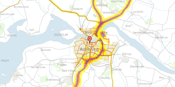 Trafikstøjkort på Prinsensgade 26, 3. tv, 9000 Aalborg