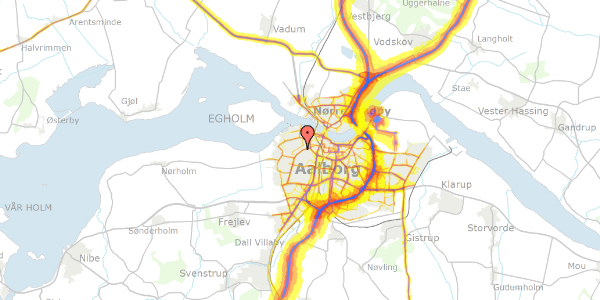 Trafikstøjkort på Rosenlunden 9, 9000 Aalborg