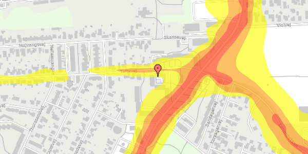 Trafikstøjkort på Skansevej 70, 1. tv, 9400 Nørresundby