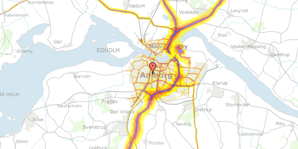 Trafikstøjkort på Snerlevej 5, 1. tv, 9000 Aalborg