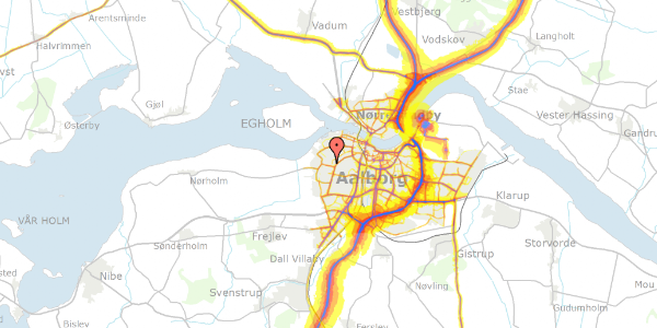 Trafikstøjkort på Solbyen 106, 9000 Aalborg