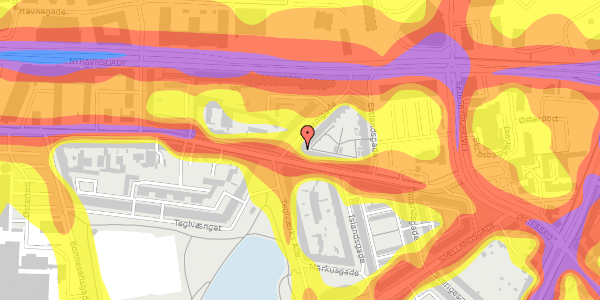 Trafikstøjkort på Stormgade 2, 1. th, 9000 Aalborg