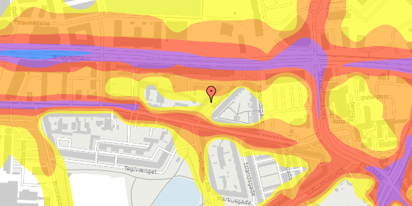 Trafikstøjkort på Stormgade 3, 2. th, 9000 Aalborg