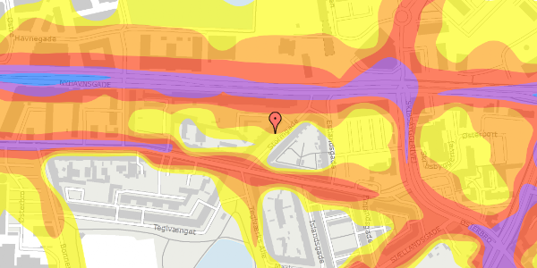 Trafikstøjkort på Stormgade 5, 4. th, 9000 Aalborg