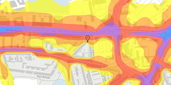 Trafikstøjkort på Stormgade 12, 3. tv, 9000 Aalborg