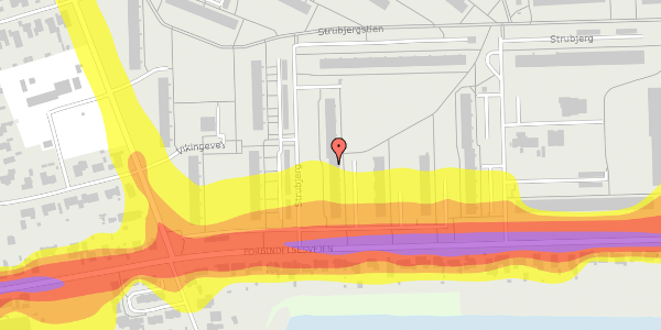 Trafikstøjkort på Strubjerg 7, 1. th, 9400 Nørresundby