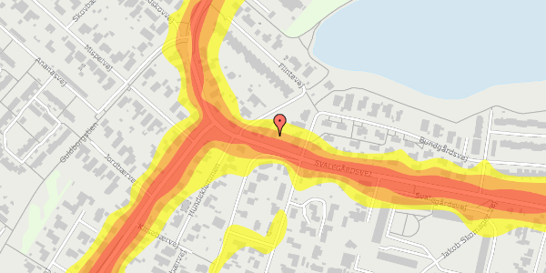 Trafikstøjkort på Svalegårdsvej 60, 9000 Aalborg