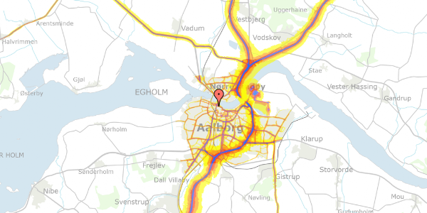 Trafikstøjkort på Svendsgade 15, 3. tv, 9000 Aalborg