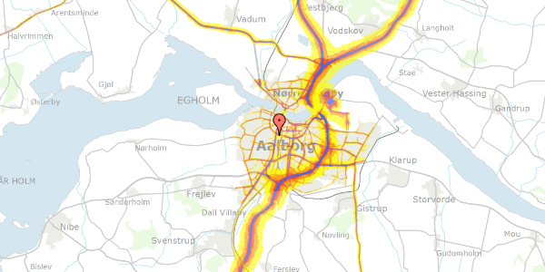 Trafikstøjkort på Søndre Skovvej 5, 3. 327, 9000 Aalborg