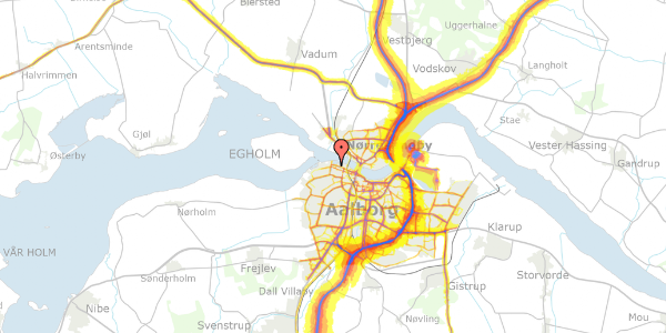 Trafikstøjkort på Tordenskjoldsgade 7, 1. th, 9000 Aalborg