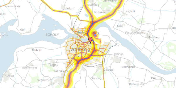 Trafikstøjkort på Tornstedsgade 2, 1. 1, 9000 Aalborg