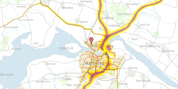 Trafikstøjkort på Uldalsvej 24, 3. th, 9400 Nørresundby