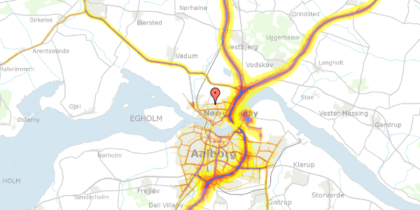 Trafikstøjkort på Vangen 53, 9400 Nørresundby