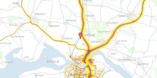 Trafikstøjkort på Ved Banen 2, 9400 Nørresundby