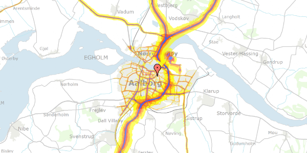 Trafikstøjkort på Vendsysselgade 26, 2. th, 9000 Aalborg