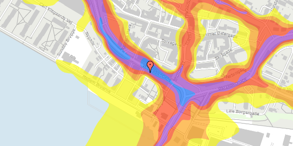 Trafikstøjkort på Vesterbrogade 4B, 3. th, 9400 Nørresundby