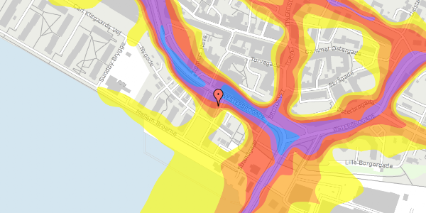 Trafikstøjkort på Vesterbrogade 6A, 2. th, 9400 Nørresundby