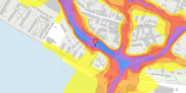 Trafikstøjkort på Vesterbrogade 6, st. 3, 9400 Nørresundby