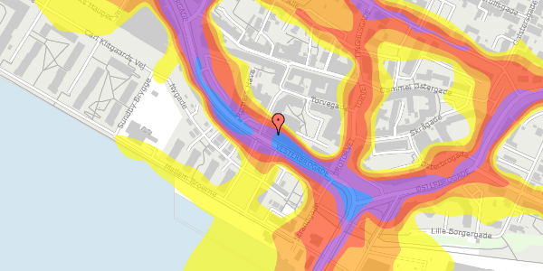 Trafikstøjkort på Vesterbrogade 9, 3. 51, 9400 Nørresundby