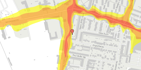 Trafikstøjkort på Vestre Fjordvej 32, st. th, 9000 Aalborg