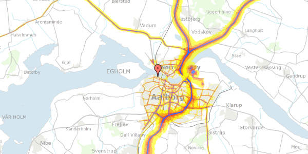 Trafikstøjkort på Vestre Fjordvej 60, 2. th, 9000 Aalborg