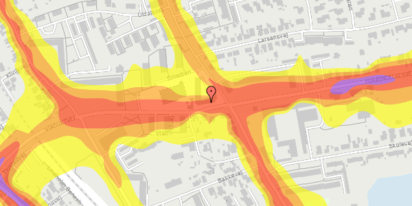 Trafikstøjkort på Viaduktvej 1B, 2. tv, 9400 Nørresundby