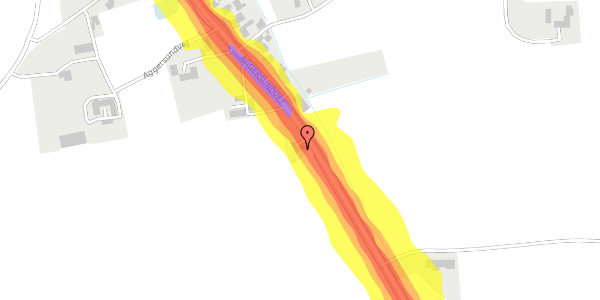 Trafikstøjkort på Aggersundvej 51, 9600 Aars