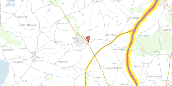 Trafikstøjkort på Hans Egedes Vej 60, 9600 Aars