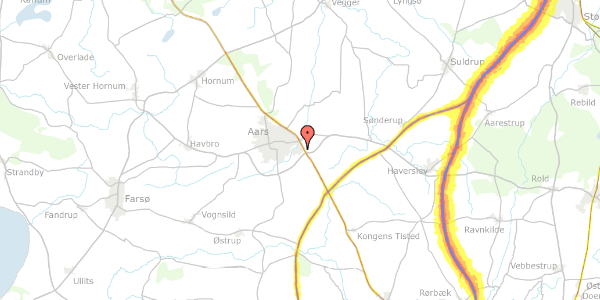 Trafikstøjkort på Hans Egedes Vej 181, 9600 Aars