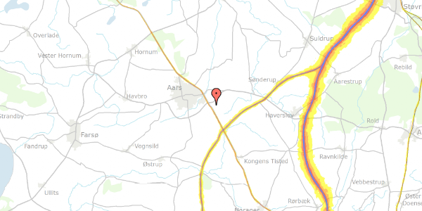 Trafikstøjkort på Ndr Borremosevej 3, 9600 Aars