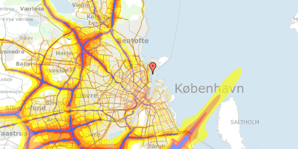 Trafikstøjkort på Marmorvej 27, 2. th, 2100 København Ø