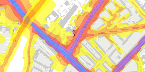 Trafikstøjkort på Rovsingsgade 90, st. , 2200 København N