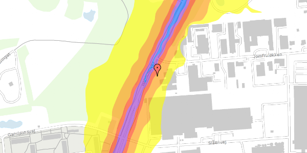 Trafikstøjkort på Hadsundvej 180, 8930 Randers NØ