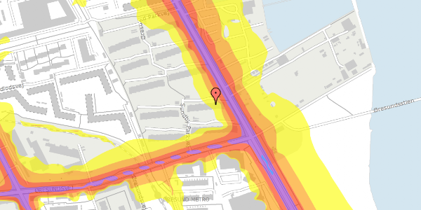 Trafikstøjkort på Sundby Parkvej 16, 2. th, 2300 København S