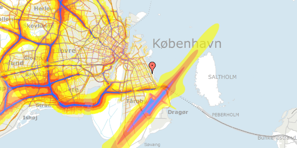 Trafikstøjkort på Ved Kastrupfortet 31, 2300 København S