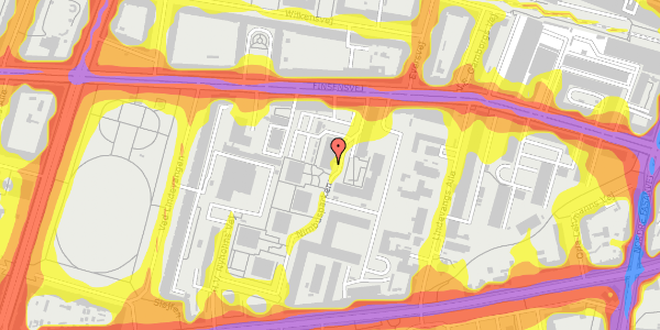 Trafikstøjkort på Nimbusparken 11, 1. mf, 2000 Frederiksberg