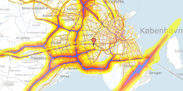 Trafikstøjkort på Landlystvej 30, 1. d, 2650 Hvidovre