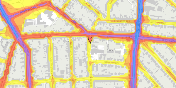 Trafikstøjkort på Godthåbsgade 5, kl. , 5000 Odense C