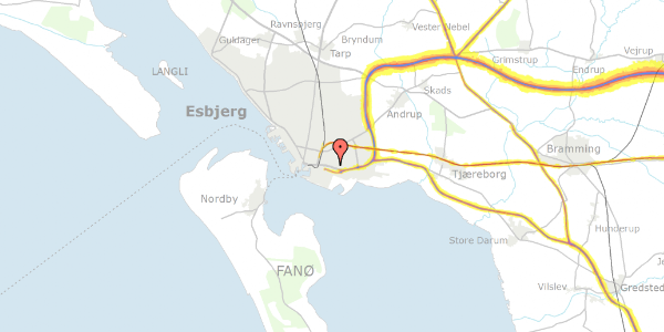 Trafikstøjkort på Grundtvigs Alle 3, 2. 4, 6700 Esbjerg